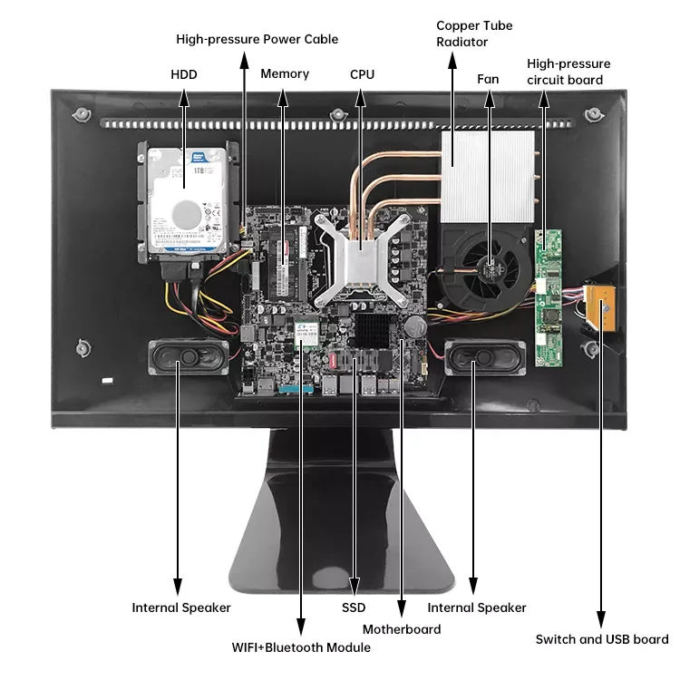 Computer wholesale family computer pc core i7 all in one pc 21.5 23.8 inch all in one pc touch screen