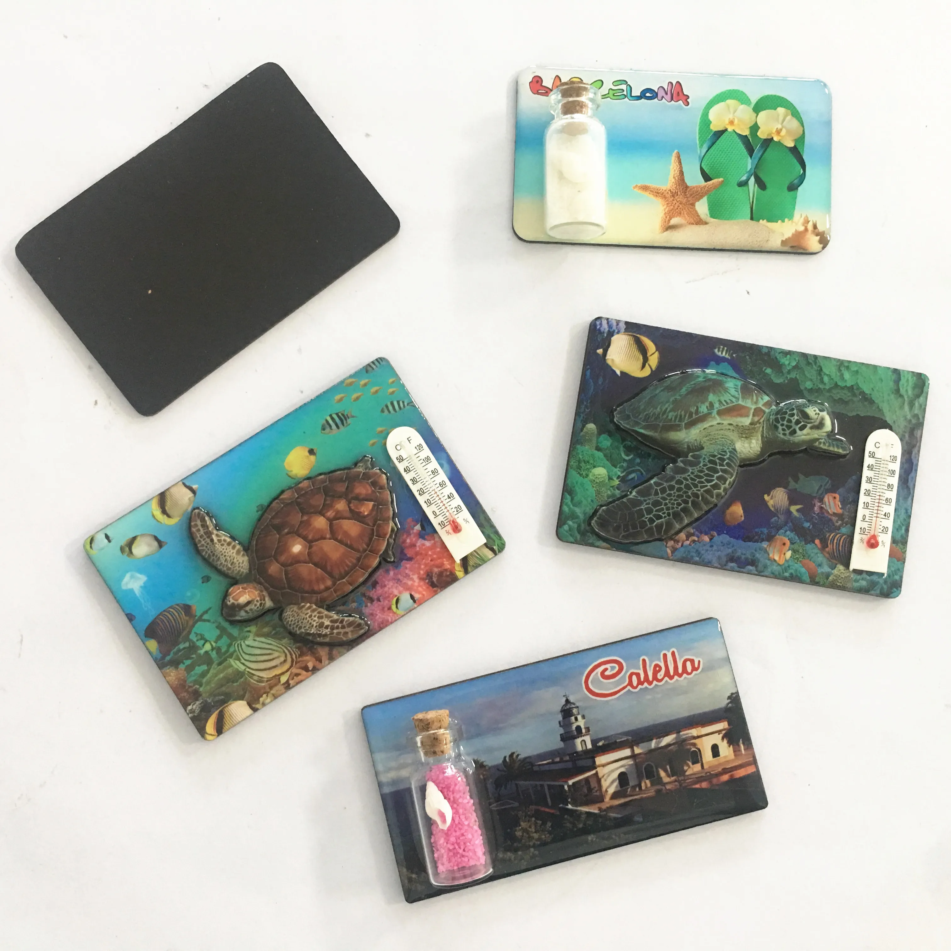 Malaysia beach cute art cartoon animal epoxy fridge magnet sticker
