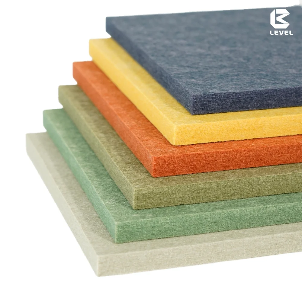 Good Quality Material 600mm*600mm*9mm/12mm PET Acoustic Felt Panels for Decorative