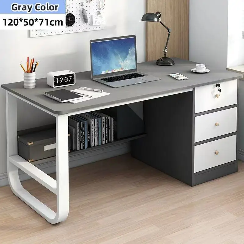 Simple And durable Household Study Table For Student Computer Desk With Bookshelf And Cabinets Study at Home