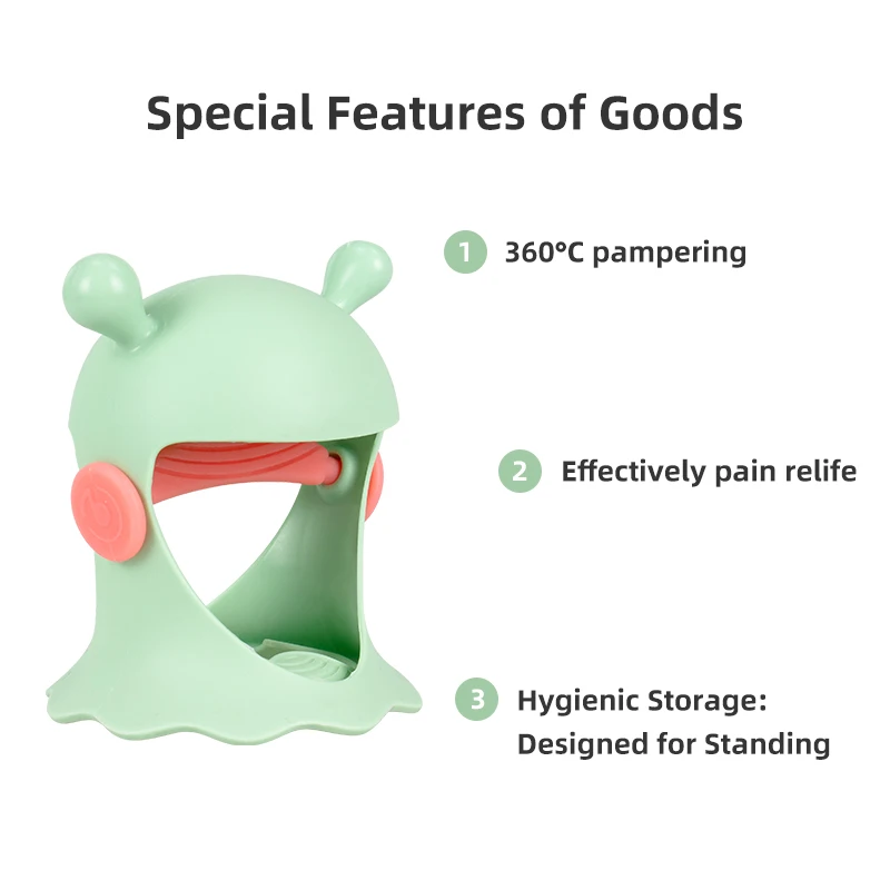 2022 Baby Product  Animal Mushroom Silicone Teething Toys Teether for Boys Girls 3 Months Babies