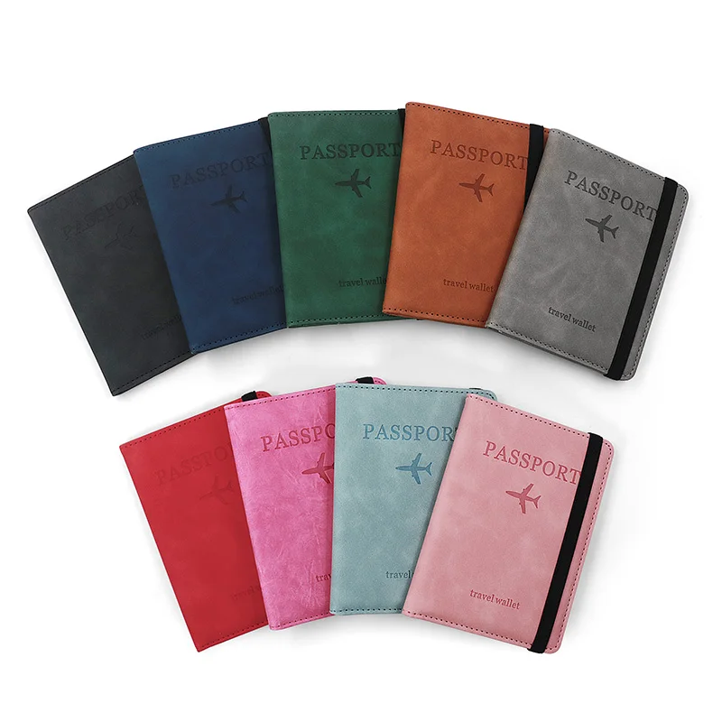 2024 new custom unique multi passport and document holder logo black