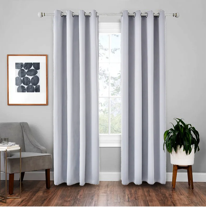 Modern New Simple 3 Layers Ordinary Curtain Shading Buttonhole Home Curtain Living Room