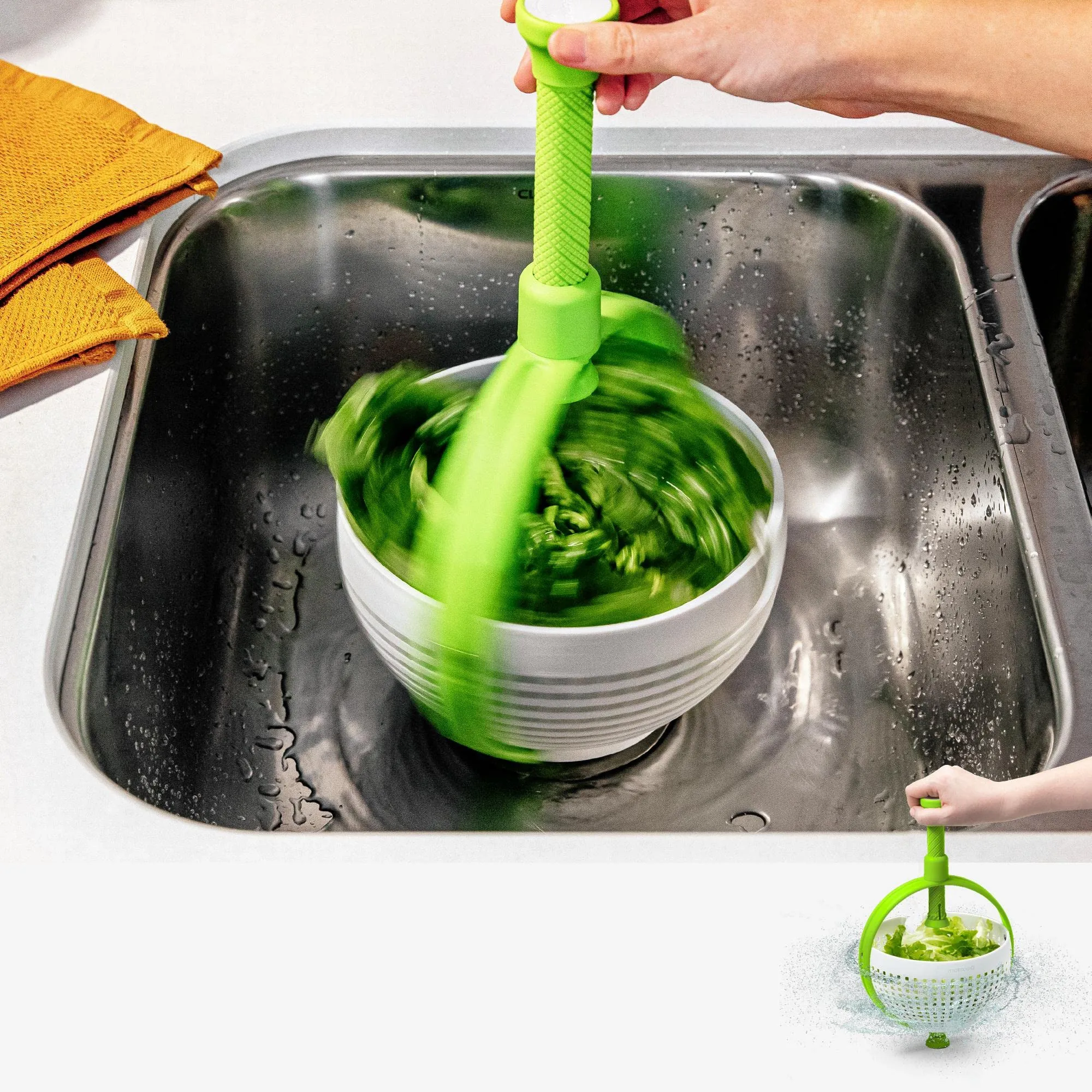 Ningbo Factory Hot Sell Salad Spinner Kitchen Sink Vegetable Spin Dry Washer Centrifugal Dehydration Drain Basket