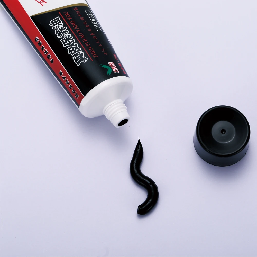 Black leather  shoe cream shine polish