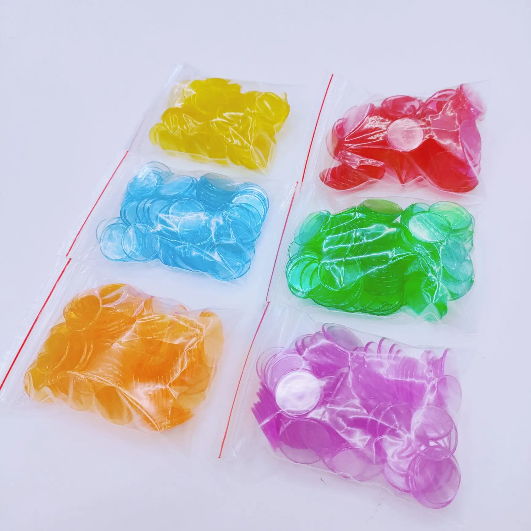 Plastic  transparent chip BINGO game chess dice plastic chip round chip BINGO accessories wholesale