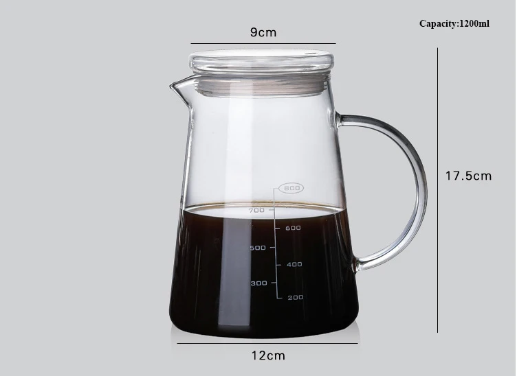 Glass Coffee Pot Borosilicate Classic Glass Coffee Carafe Pot