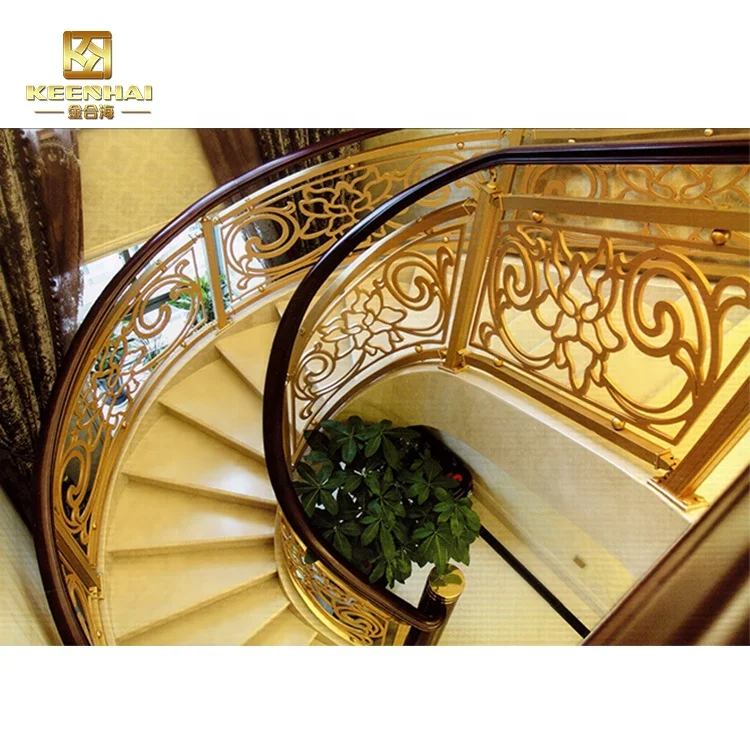 Modern Design Antique Bronze Finish Copper Stair Handrail Interior Railing for Indoor and Outdoor Use for Villa Flooring