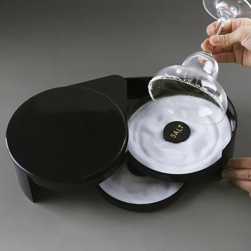 Meitian Plastic Condiment Caddy With 3-Trays Sugar And Salt Bar Glass Rimmer For Receptions