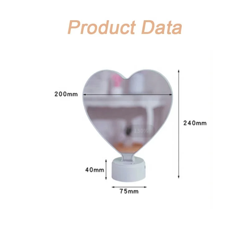 Fashion LED Magic Mirror Photo Frame Stage USB Charging Multi-Function LED Plastic Picture Photo Frame