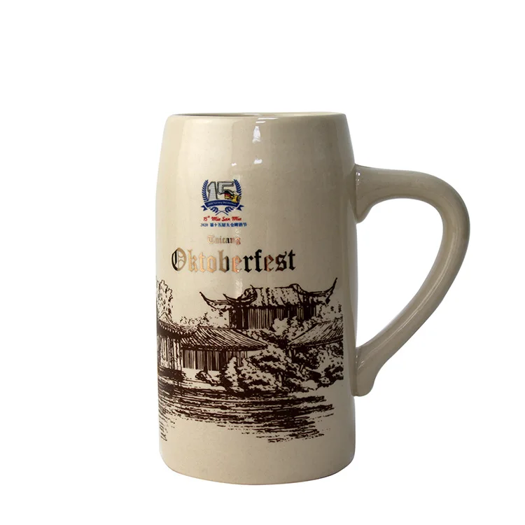 Hot sale German beer steins sublimation ceramic beer mug wine cup