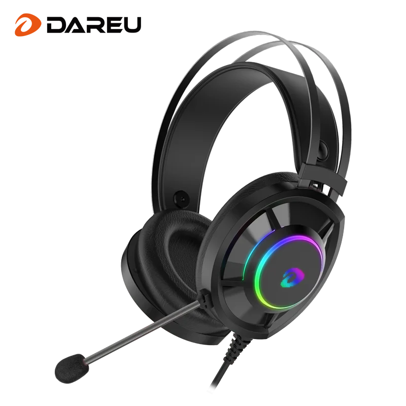 Dareu New Wired Gaming Headset with headphone noise cancelling RGB Lights and HD Microphone headphones microphone headset usb