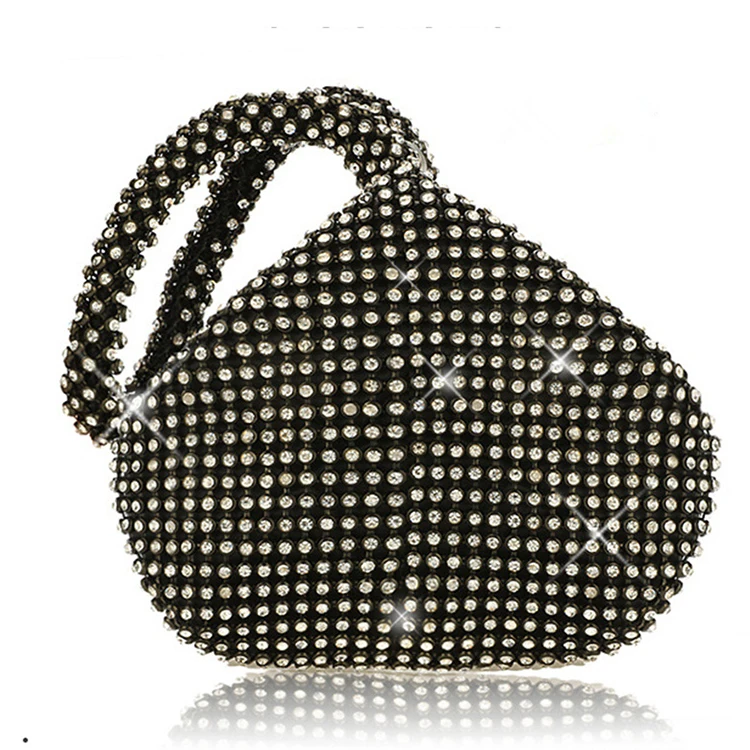 Женская блестящая сумка-клатч в форме сердца