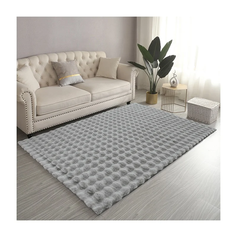 Luxury nice home decor faux rabbit fur carpet 3d faux fur rug fluffy rugs carpets tapete tapis