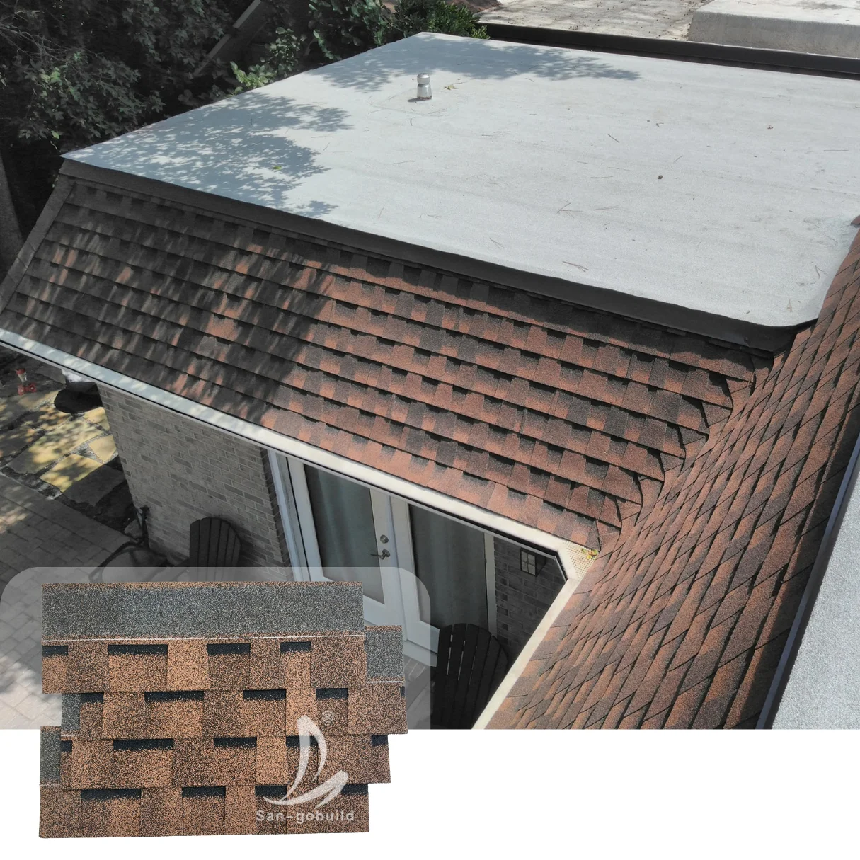 Multiple Architectural Algae Resistant Asphalt Roofing Shingle Bitumen Roofing Sheet