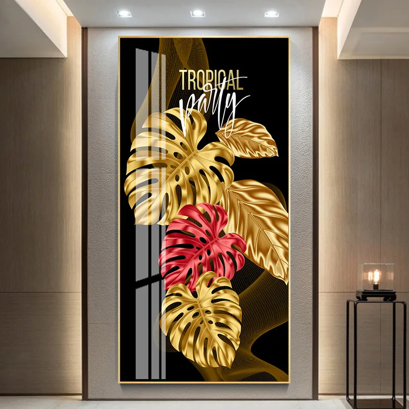 Creative Porch crystal porcelain wall painting paint for living room wall with frame canvas art decor for home decor