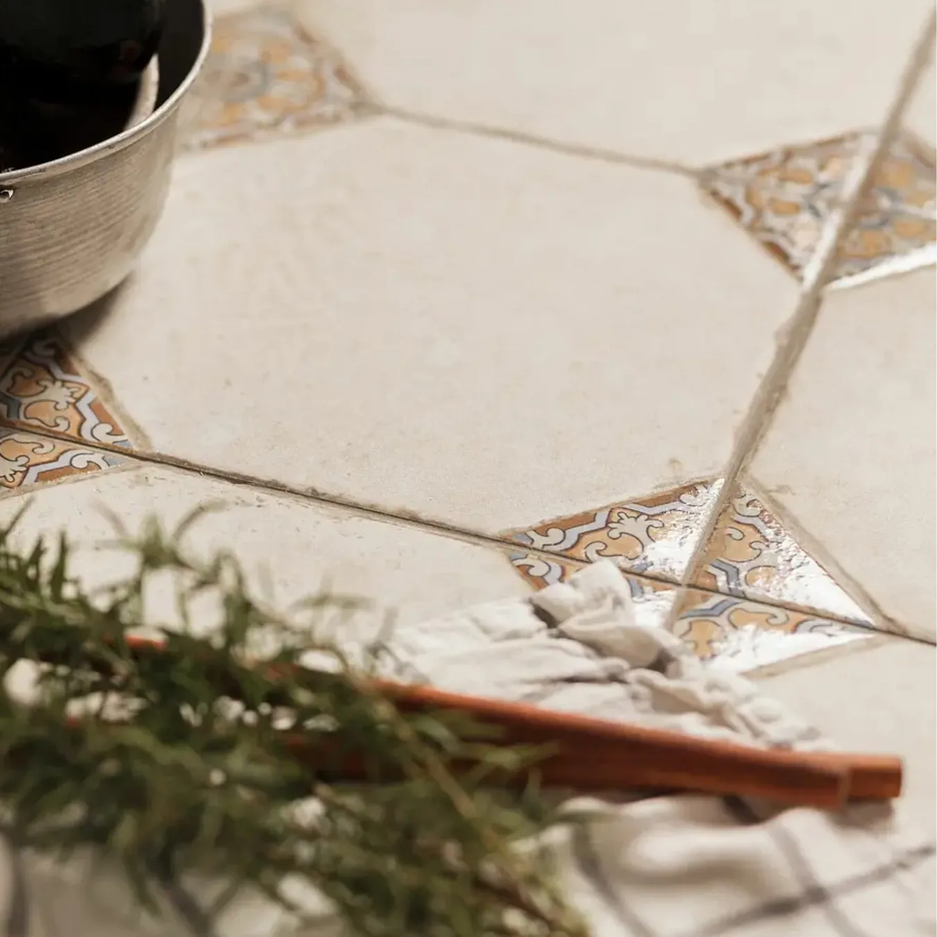 Factory custom Chinese style Mexican vintage Glazed porcelain stoneware Art Tile for kitchen wall floor tile