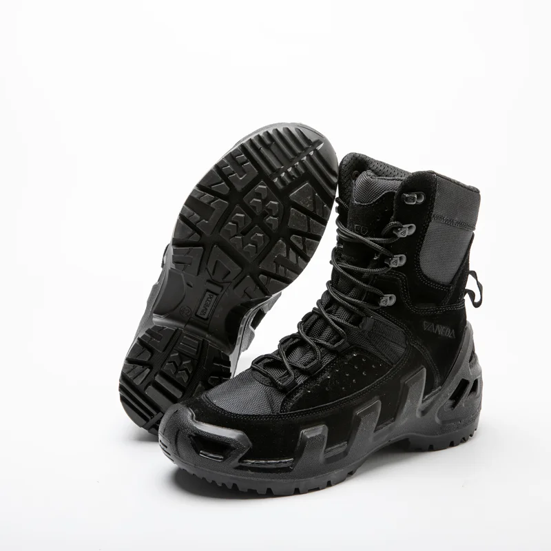 Factory Customize Botas Outdoor Trekking Mens Hiking Boots Black Combat Tactical Boots