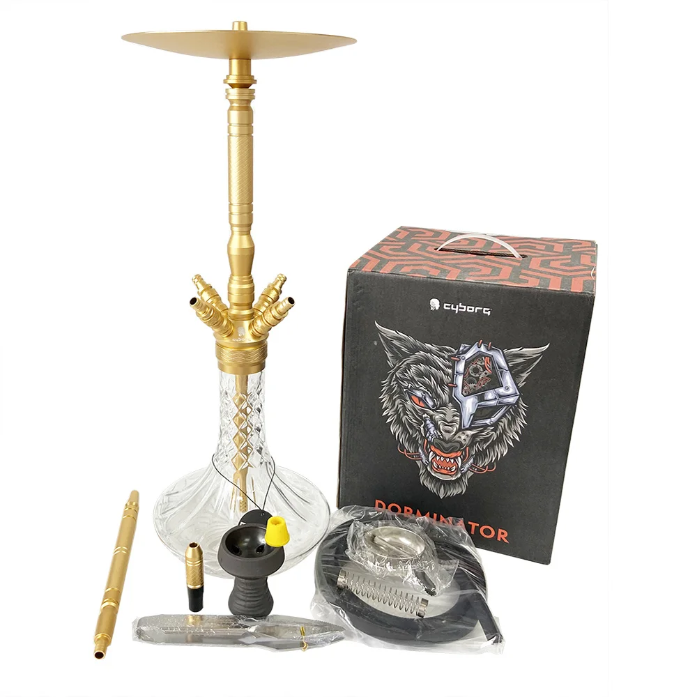 Оптовая продажа новый дизайн хорошее качество машина для уничтожения золота кальян наргиле Chicha курительный набор кальяна