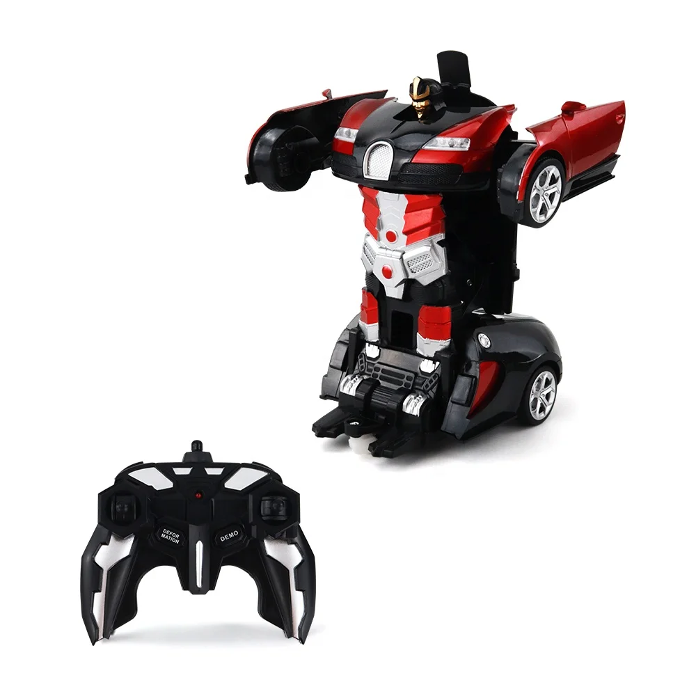 2 in 1 One button electric deformation car remote control car RC transformation Robot car Toy for kids