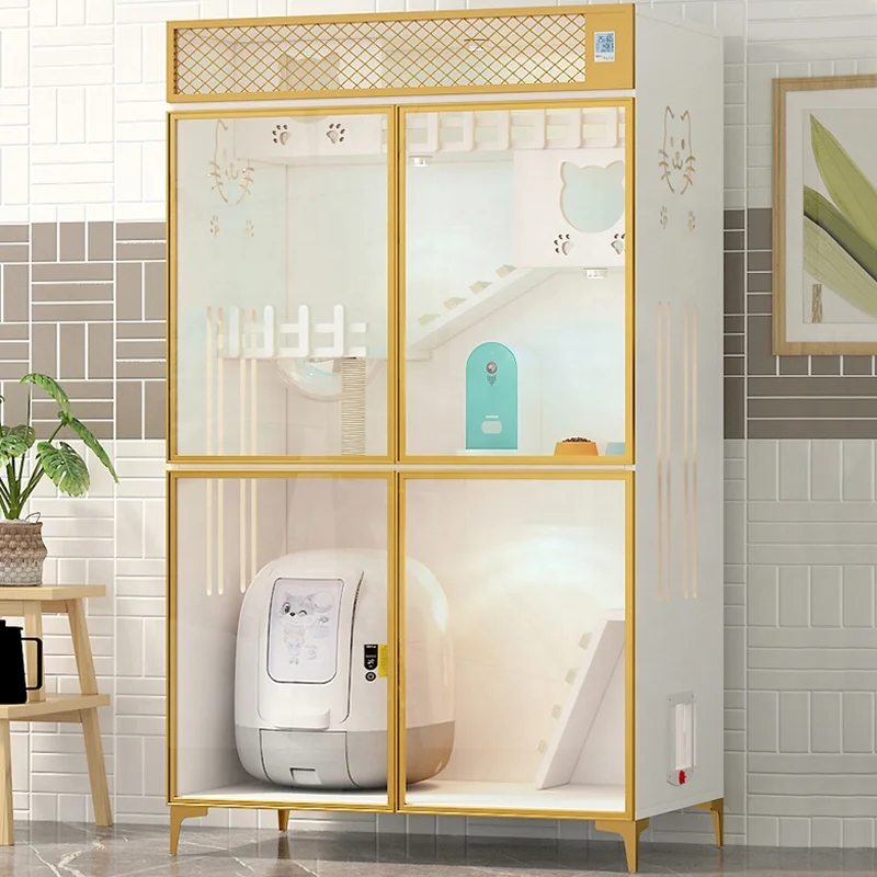 Factory new design luxury wooden material cat house wooden in door for Cat