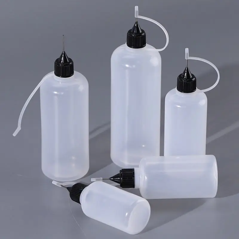 Оптовая продажа 3 мл 5 10 15 20 30 50 60 100 120 LDPE пластиковая бутылка с колпачком иглы для масла/пигмента/жидкого масла