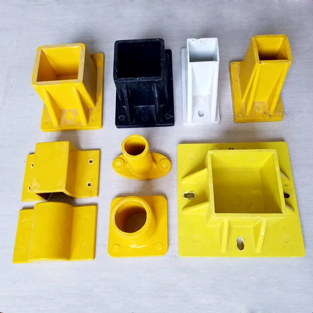 Rust Proof FRP GRP Fiberglass Handrail Fittings Fence Pipe Connector Square Tube Cross Corner