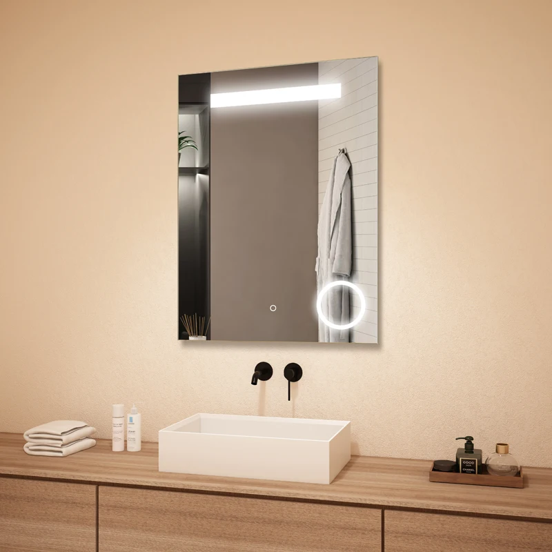 Magnifying Mirror Shaving Mirrors For Cosmetic With Led Light Decorative Salon Mirror