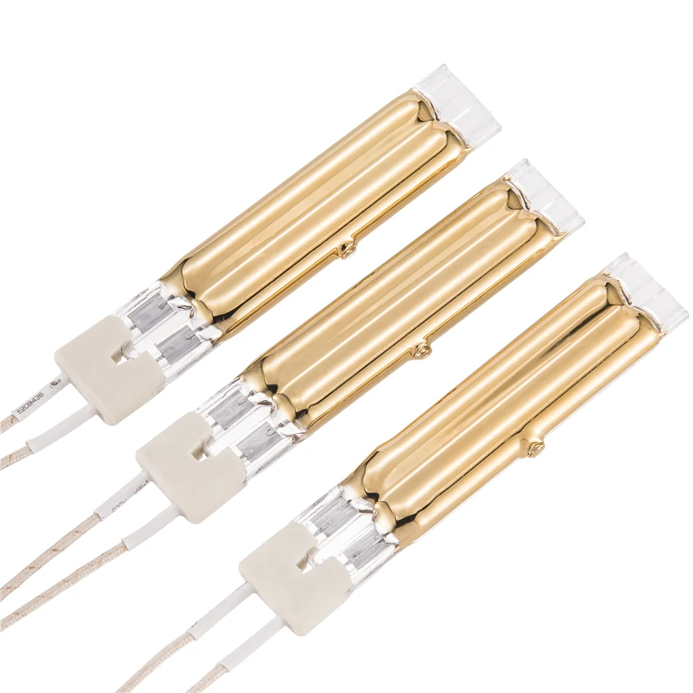 220V 400W Twin Straight tube short wave halogen heat lamp infrared lamp