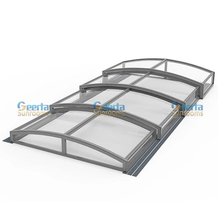 Customizable Automatic Sliding Skylight Retractable Patio Enclosure Moving Roofs System