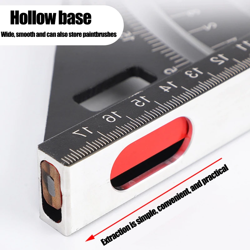High-Precision 45 Degree Angle Ruler Large Thickened Aluminum Alloy Triangle Board Special Right Angle DIY Woodworking Tool