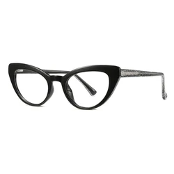 2020 New Bling Designer Womens Computer Glasses Cat Eye TR90 Small Eyewear Frames