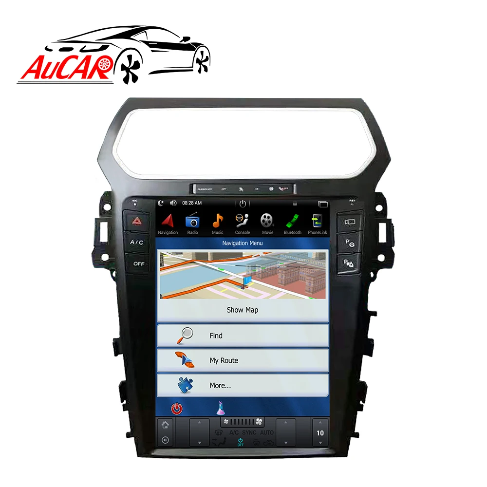  Автомагнитола AuCAR PX6 вертикальная 12 1 дюйма Android 9 0 для Ford Explorer 2011-19 стерео видео аудио GPS мультимедийный плеер головное