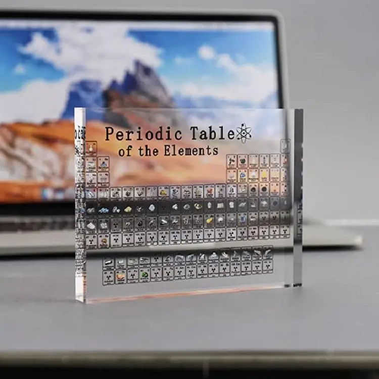 Customized Acrylic Periodic Element Paperweight Block Laboratory Gift Table