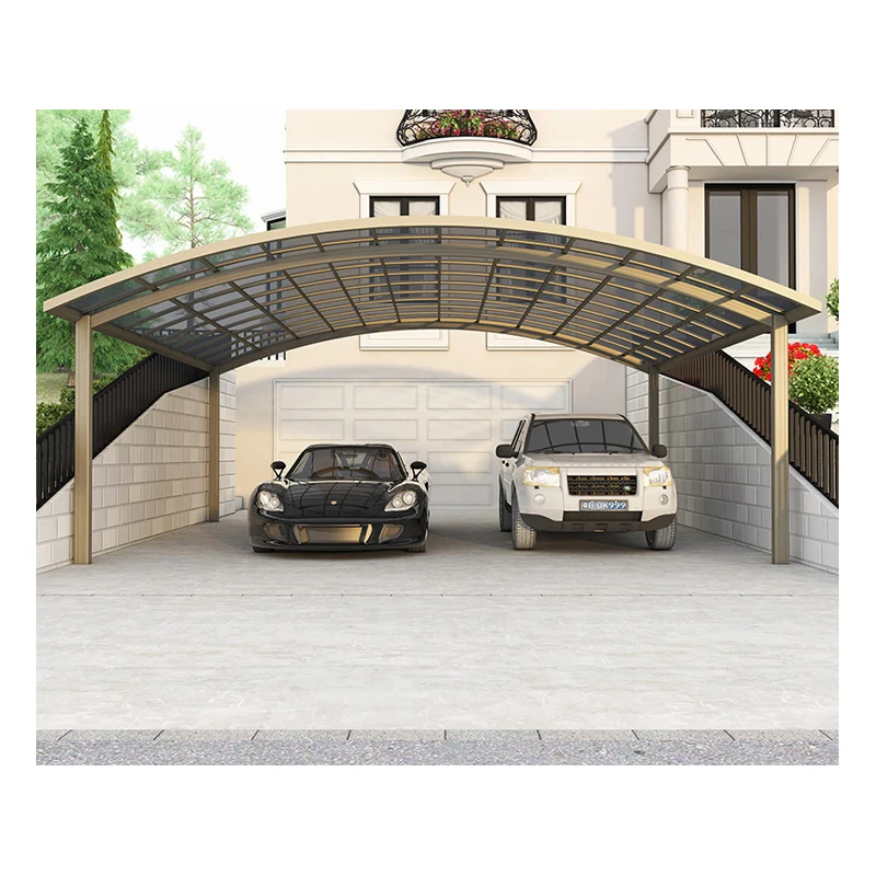 2024 New Arrival  Luxury Decorated Convenient Carport Aluminum Metal Louver Roof Carport Car Cover Car Parking Canopy Sun Shade