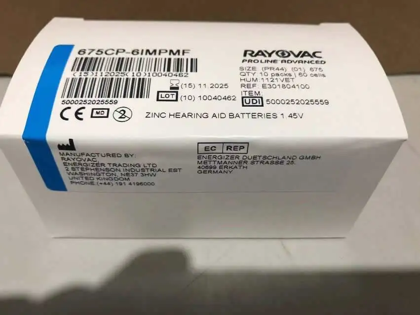 Cochlear Batteries Rayovac Implant Pro Plus Cochlear Implant Batteries A675 with 1.45V