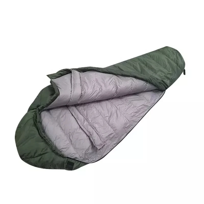 Nylon shell duck down filling waterproof winter sleeping bags