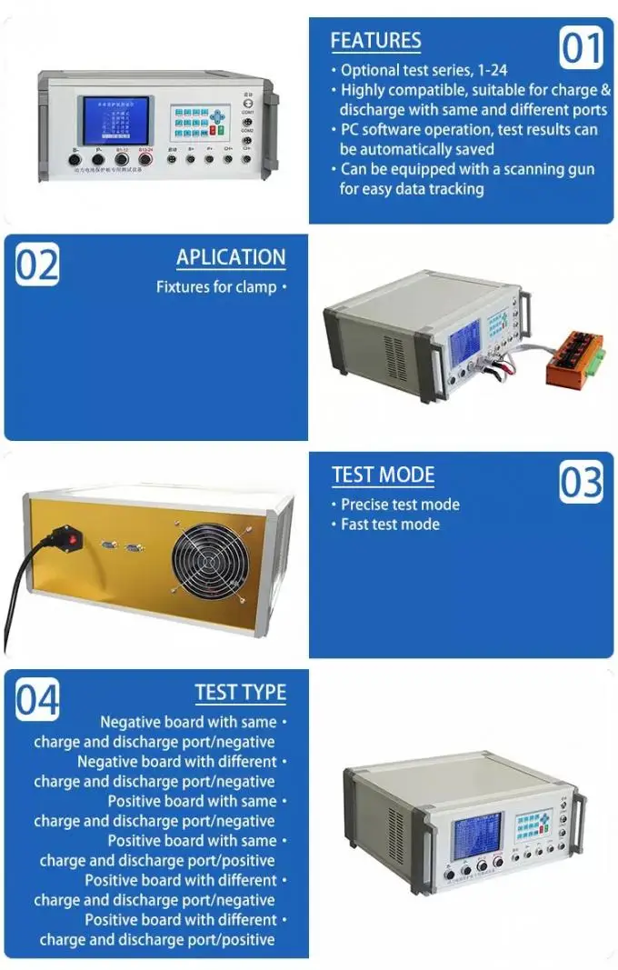 bms li ion battery tester bms 60v For Lifepo4 Battery Pack tester 3s-24s 30a-500a 12v-72v  touch display screen accessories