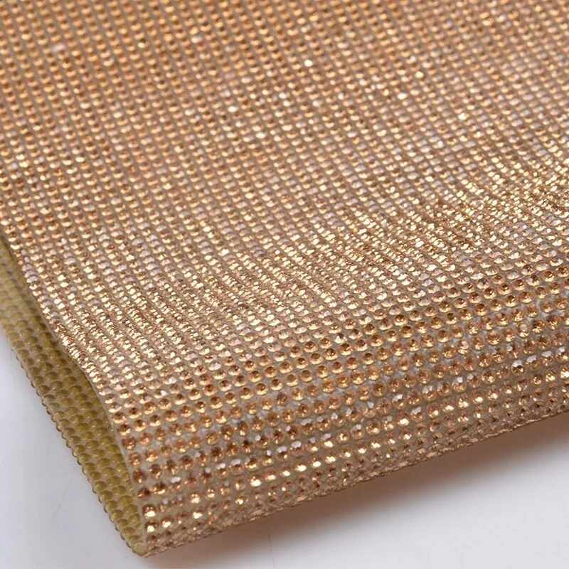  Yantuo 40*24cm Topaz Bling Self Adhesive Glass Rhinestone Sheets Crystal Mesh Fabric Sticker For Diy Crafts Decoration