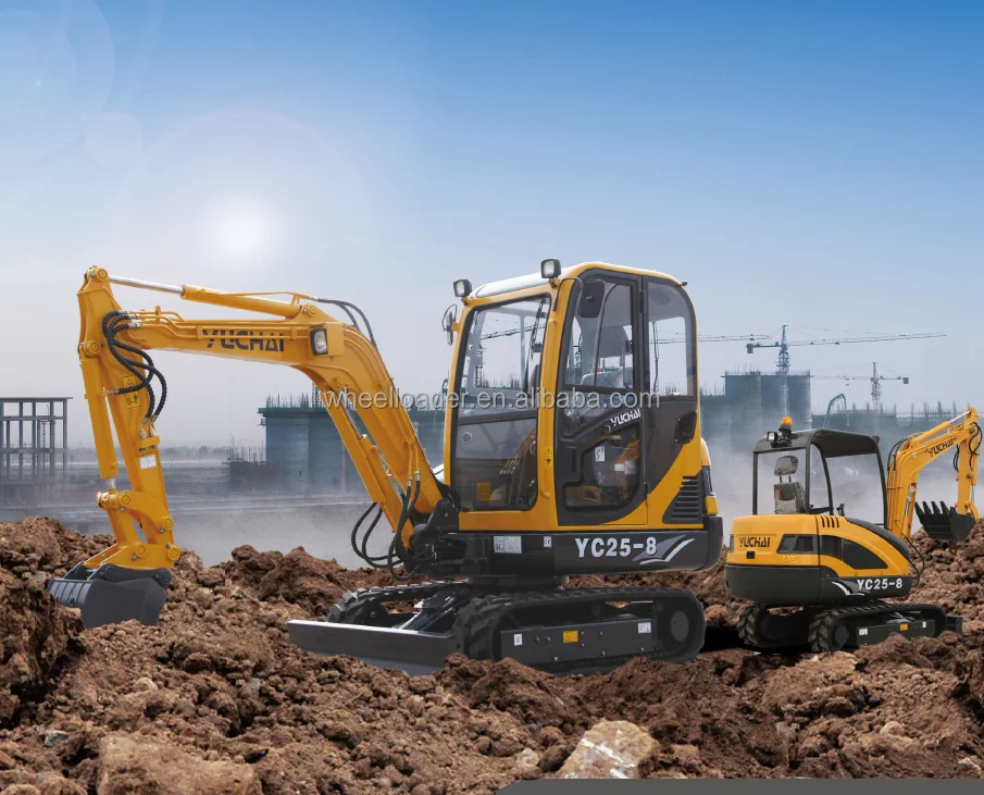 Exported Brand Yuchai YC25-8 3 Ton Mini Excavator for Sale