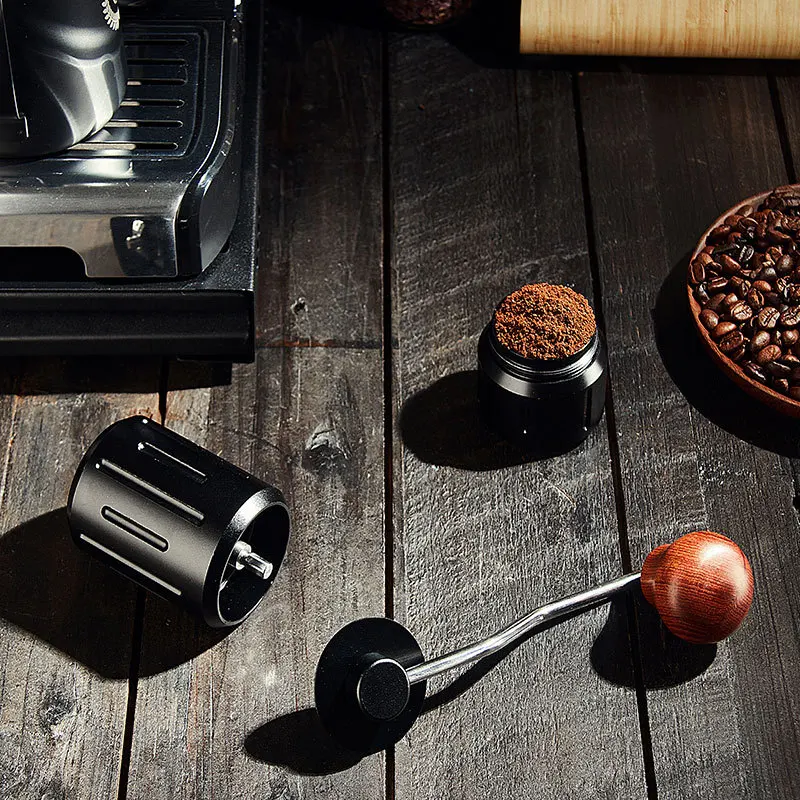 Wholesale Travel Hand Shake Adjustable Speed 48mm Flat Burr Cordless Reusable Washable Manual Coffee Grinder Mill Machine