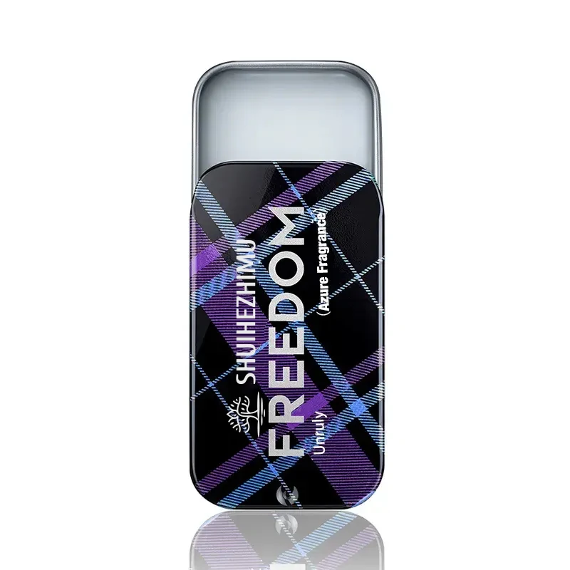 Custom 100% Natural Fragrance Balm Portable Women Solid Cologne Private Label Long Lasting Metal Box Men Solid Perfume