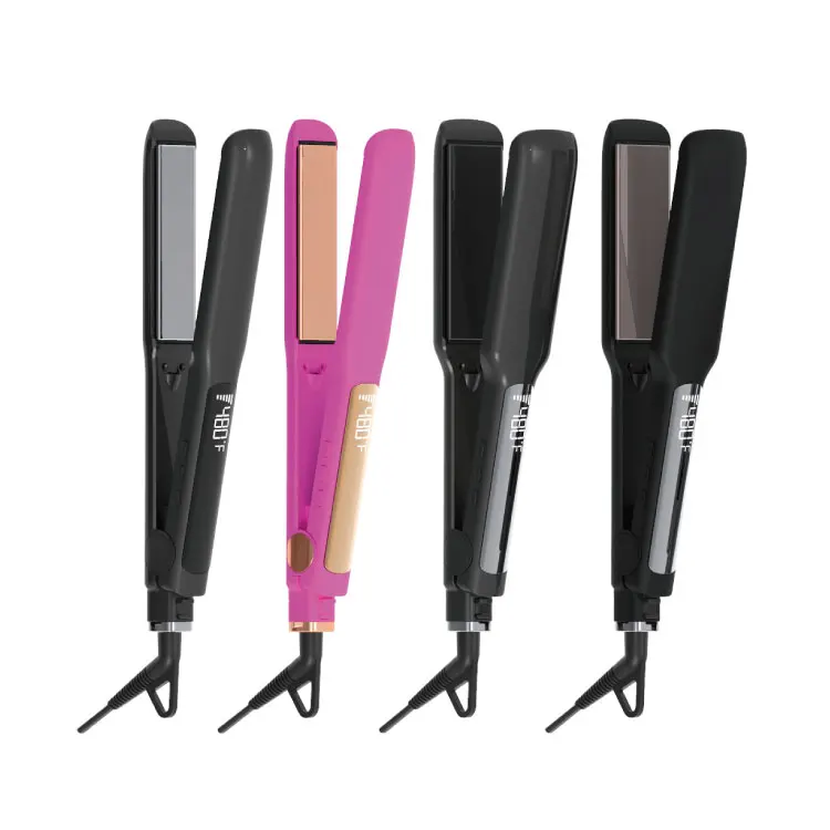 480F Fast Heating Alumina Glazed Ceramic Plate Tourmaline Ceramic Mch Professional Titanium Flat Iron Hair Straightener