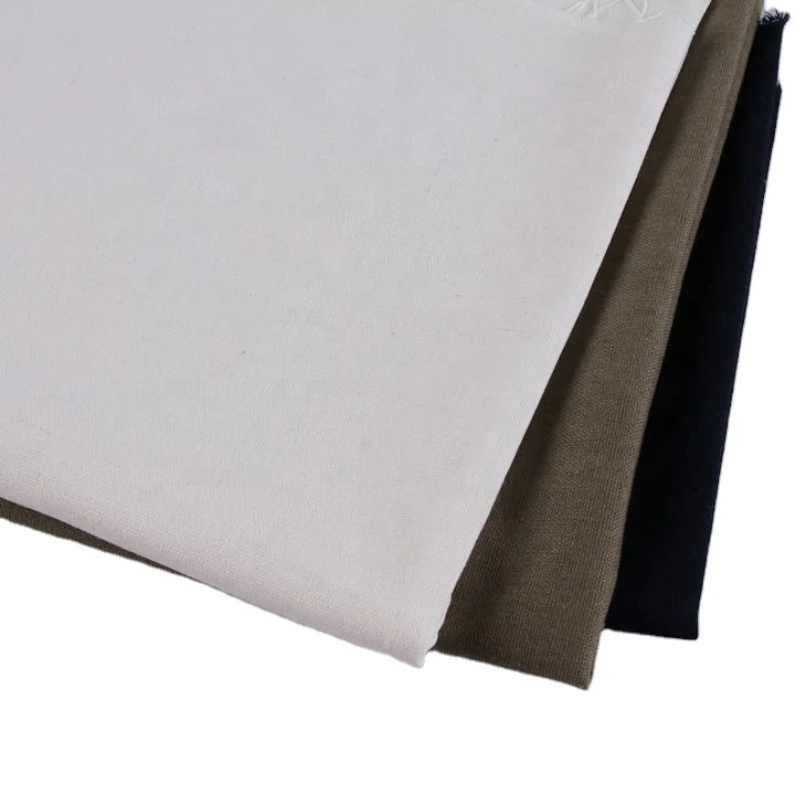 
HAHOO Soft breathable pure color viscose cotton roll poly polyester linen fabric for dress 