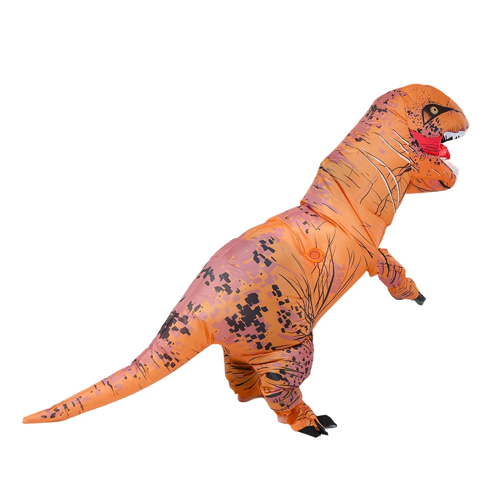 Adult Child Inflatable Dinosaur T-Rex Air Blow-up Halloween Party Costume