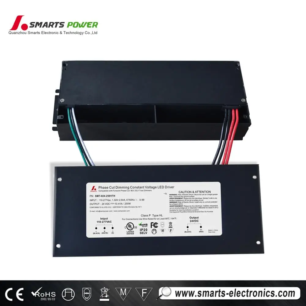 96 Watt 277V input 24VDC constant voltage led driver triac dimmable