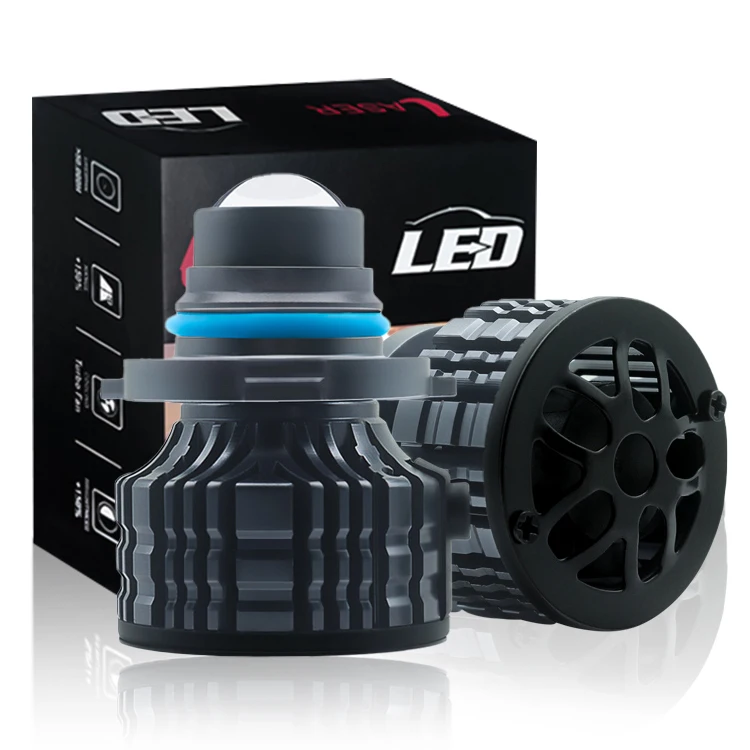 13000LM 100W Car laser fog light two color super bright laser led headlight lens laser 9005 led headlight