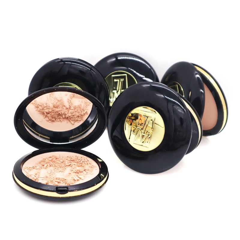 TLM Makeup Powder Suppliers 2 Colors Collagen Compact Powder Case Matte Pigment Mica Powder Long Lasting Flawless Pressed Powder