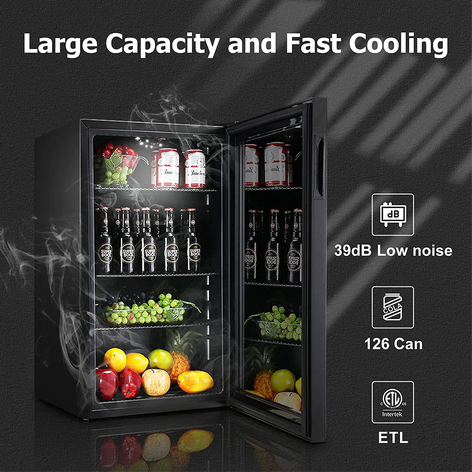 Однотемпературный мини-бар, холодильник для домашнего использования, бар, холодильник для напитков с функцией газировки, холодильник, морозильная камера, банка и бутылка для пива