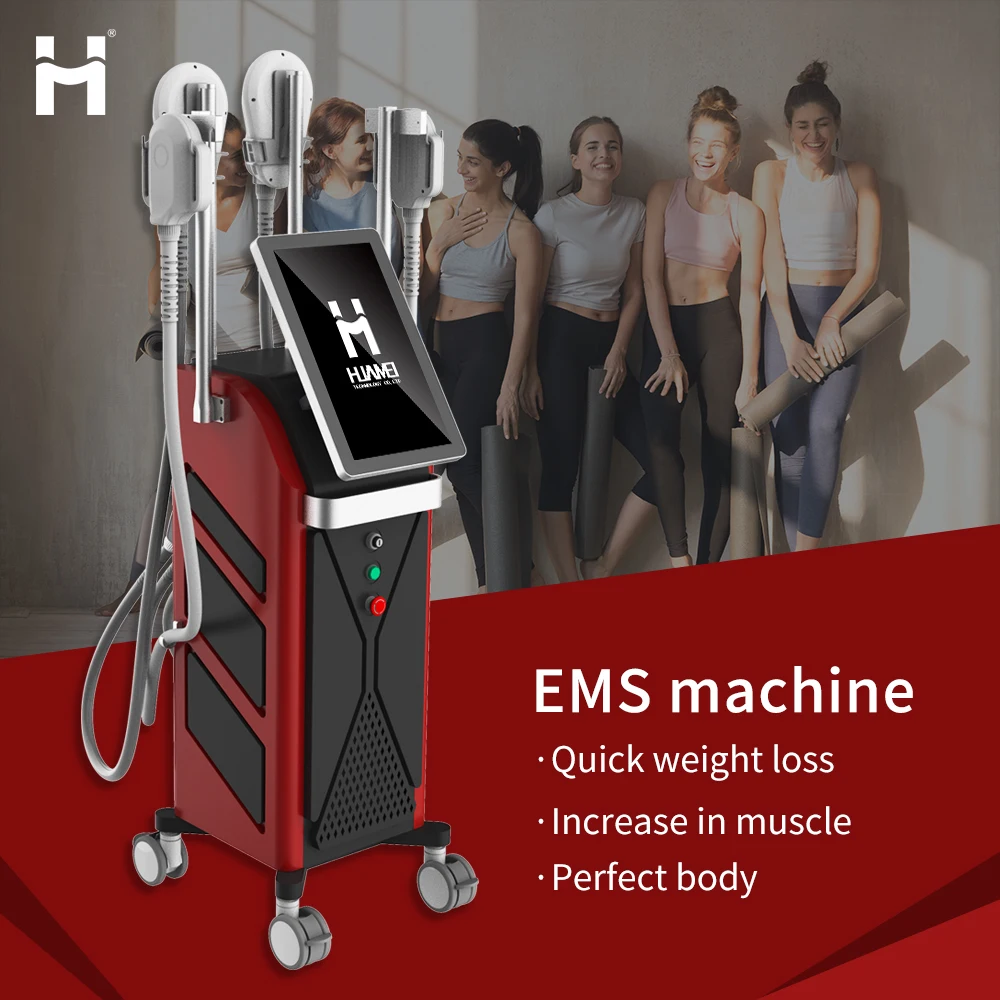 Huamei circlim жиросжигающие мышцы тела, стимулирующие скульптуру тела, 2-4 ручки, электронная машина для стимуляции мышц